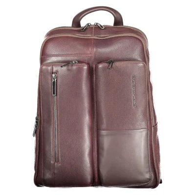 Brown Leather Men Backpack