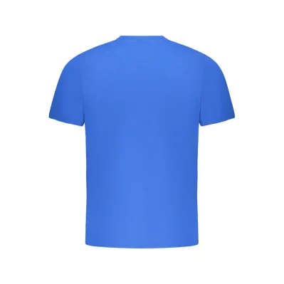 Blue Cotton Men T-Shirt