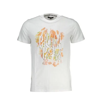 White Cotton Men T-Shirt