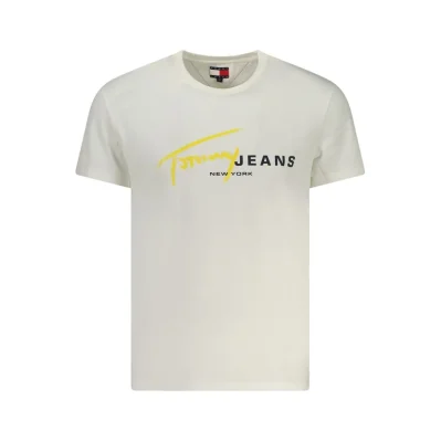 White Cotton Men T-Shirt