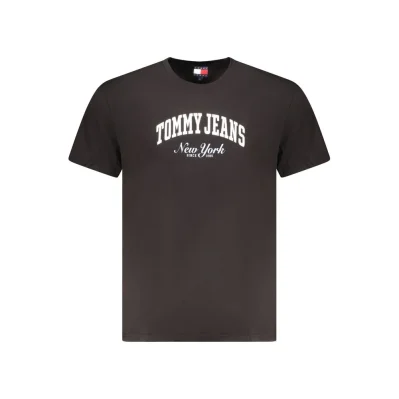 Black Cotton Men T-Shirt