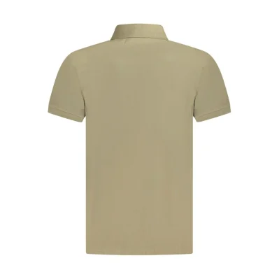 Brown Cotton Men Polo Shirt