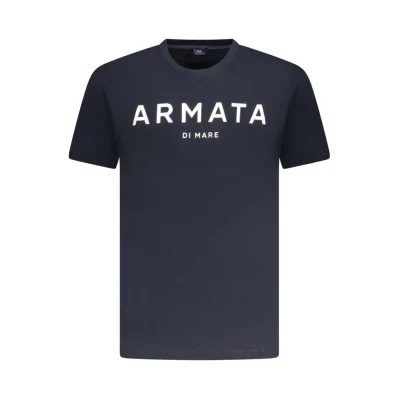 Blue Cotton Men T-Shirt