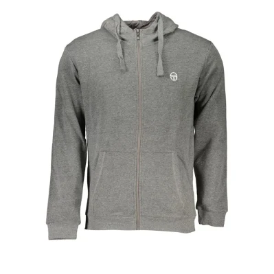 Brown Cotton Men Sweater with Hood