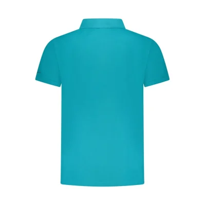 Light Blue Cotton Men Polo Shirt