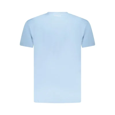 Light Blue Cotton Men T-Shirt