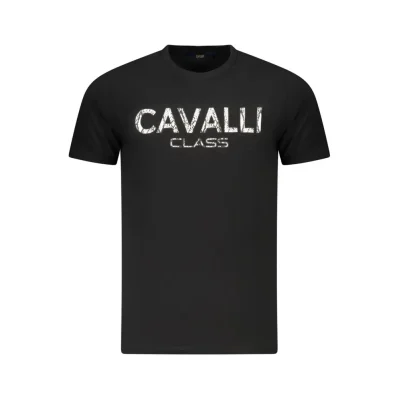Black Cotton Men T-Shirt