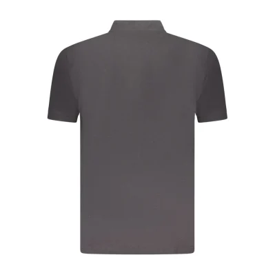 Black Cotton Men Polo Shirt