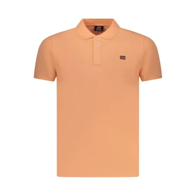 Pink Cotton Men Polo Shirt