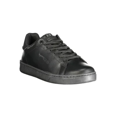 Black Polyester Men Sneaker