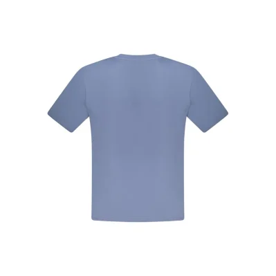 Blue Cotton Men T-Shirt