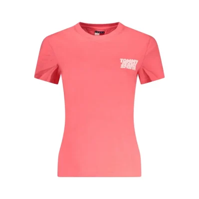 Pink Cotton Women T-Shirt