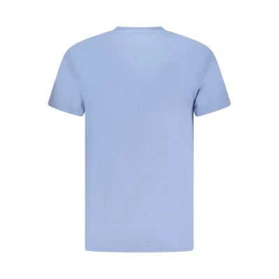 Blue Cotton Men T-Shirt