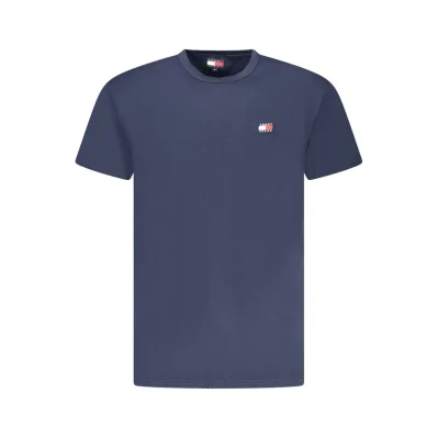 Blue Cotton Men T-Shirt