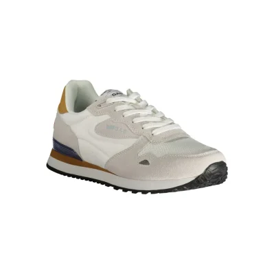 White Polyester Men Sneaker