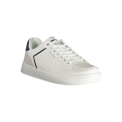 White Polyester Men Sneaker