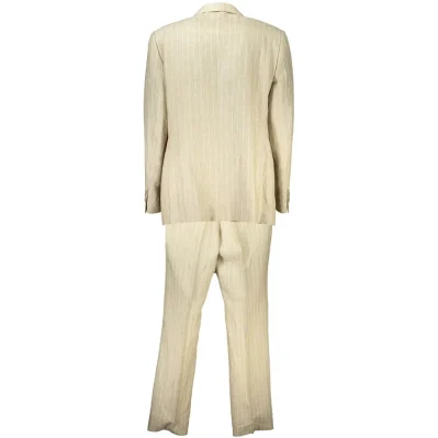 Beige Polyester Suit