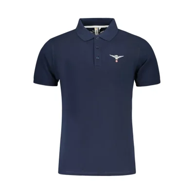 Blue Cotton Polo Shirt