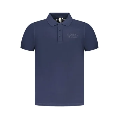 Blue Cotton Polo Shirt