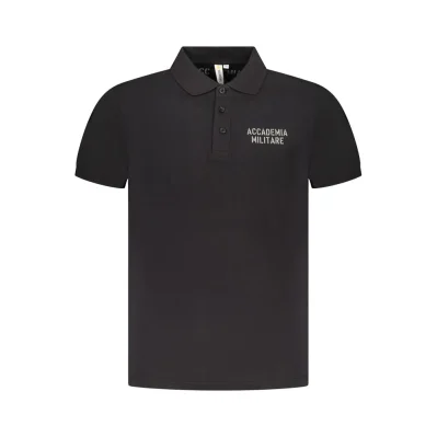 Black Cotton Polo Shirt