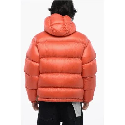 Rip-Stop Quilted Hooded Down Jacket