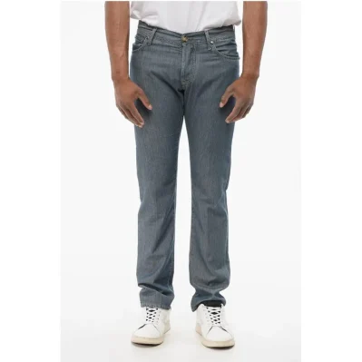 ID Silk-blended Denims with Light Wash