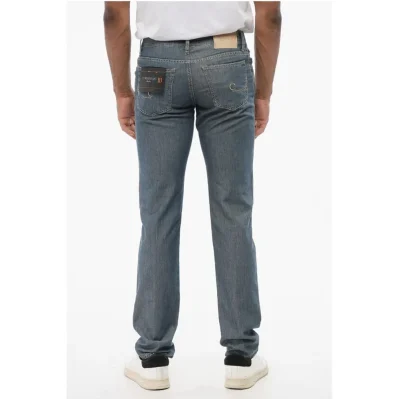 ID Silk-blended Denims with Light Wash