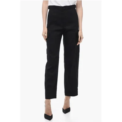 Flax Blend Cargo Pants with Martingales