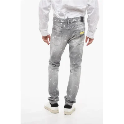 Tapered Fit Cool Guy Denims with Paint Motif