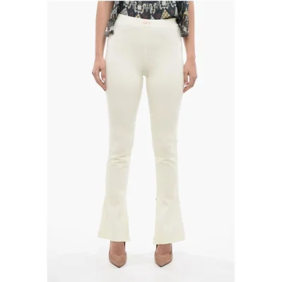 Logo Print SPLIT Flare Fit Leggings
