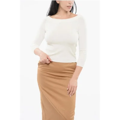 Solid Color Lightweight Top with Boat Neckline