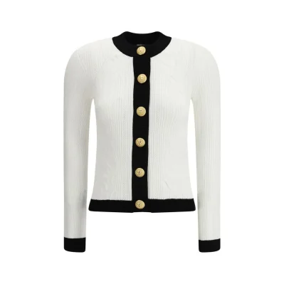 LS BUTTONED TORSADE KNIT CARDIGAN