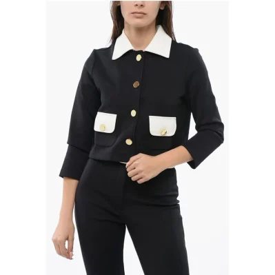 Cropped Overshirt With Flap Pockets