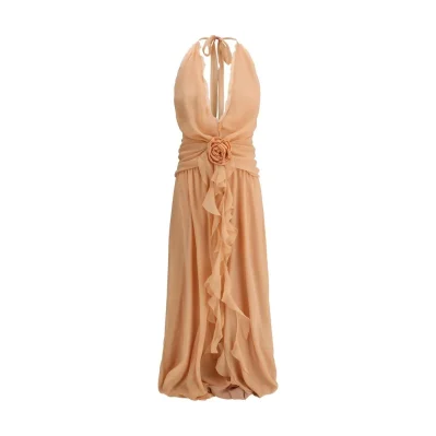 Silk georgette long Dress