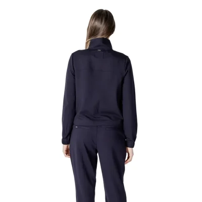 Blue Viscose Jackets & Coat