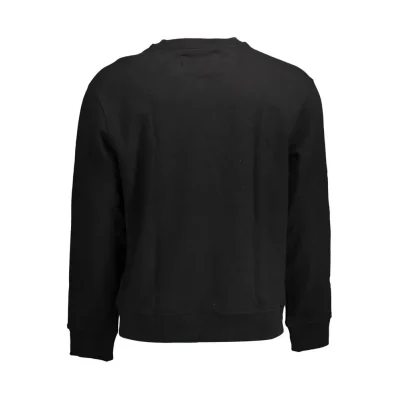 Black Cotton Men Sweater