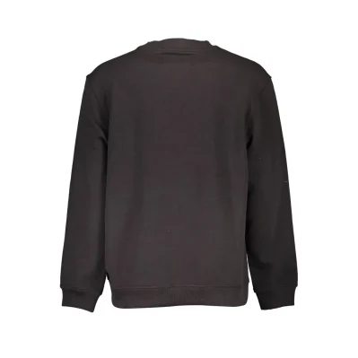 Black Cotton Men Sweater