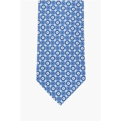 Patterned silk tie
