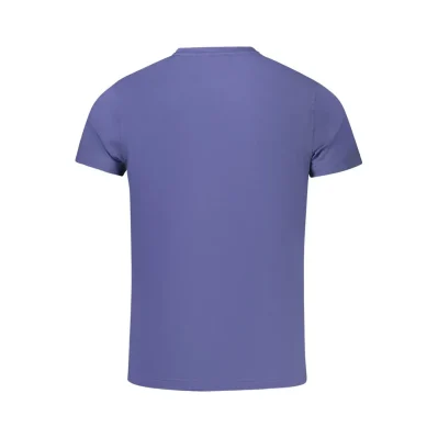 Blue Cotton Men T-Shirt