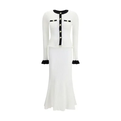 Pointelle Knit Long Dress