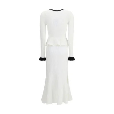 Pointelle Knit Long Dress