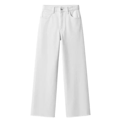 White Cotton Jeans & Pant