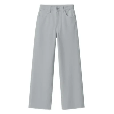 Gray Cotton Jeans & Pant