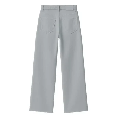 Gray Cotton Jeans & Pant