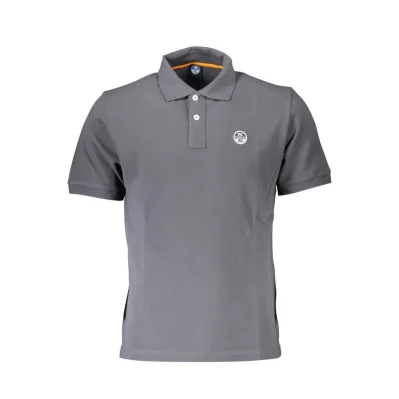 Gray Cotton Polo Shirt