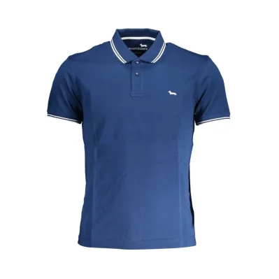 Blue Cotton Polo Shirt