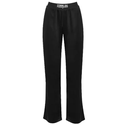 Black Polyester Jeans & Pant