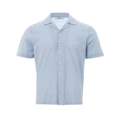 Blue Linen And Cotton Shirt