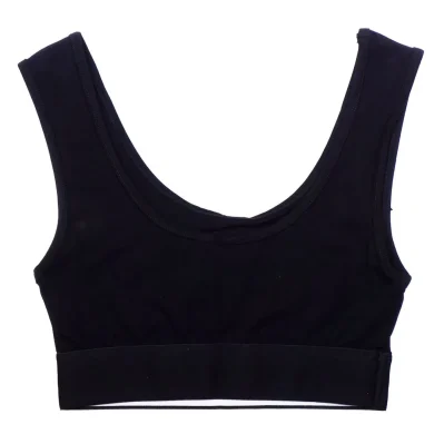 Black Cotton Tops & T-Shirt