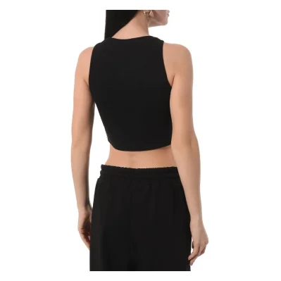 Black Cotton Tops & T-Shirt